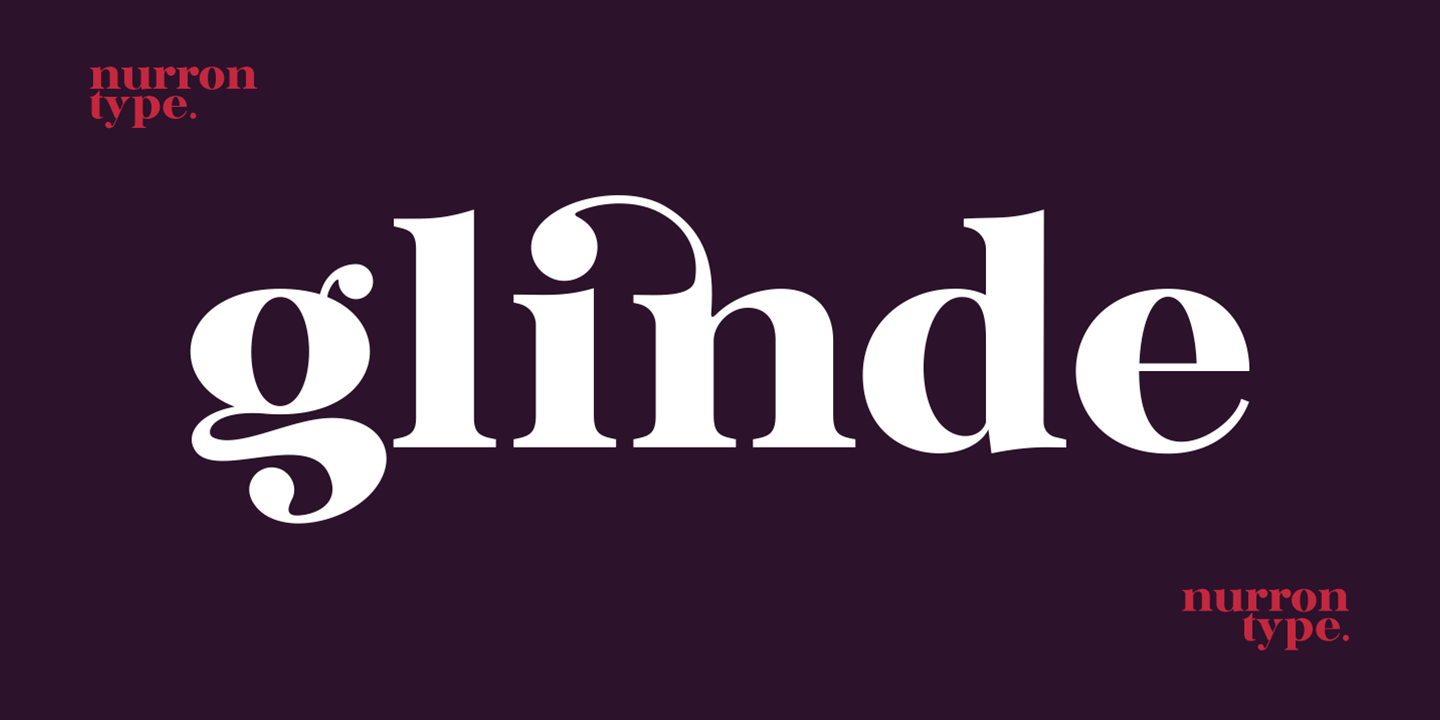 Пример шрифта Glinde